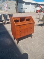Vintage secretaire deens teak mid century, Huis en Inrichting, Kasten | Secretaires, Ophalen, ,, Zo goed als nieuw, ,