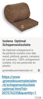 Schapenwol isolatie 650 m2, Doe-het-zelf en Verbouw, Isolatie en Afdichting, Overige materialen, 4 tot 8 cm, Nieuw, Ophalen of Verzenden