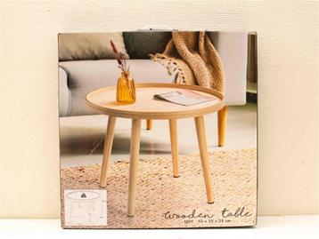 Houten Ronde Bijzettafel 38260