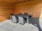 Tuintafel met 6 stoelen 200x100x76 inclusief kussens, Tuin en Terras, Tuinsets en Loungesets, 6 zitplaatsen, Gebruikt, Ophalen