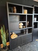 Vakkenkast Helsinki 150cm zwart Nu Extra Voordelig !, Eikenhout, 200 cm of meer, 150 tot 200 cm, Nieuw