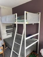 IKEA hoogslaper VITVAL, wit/lichtgrijs, 90x200 cm, Ophalen, Eenpersoons, Zo goed als nieuw, 200 cm