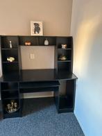 Computermeubel / bureau, zwart. Extra uitschuifbaar blad., Ophalen, Gebruikt, 120 tot 170 cm, 120 tot 170 cm