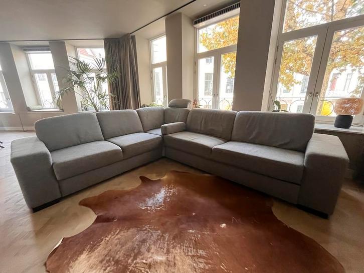 Bankstel met uittreklade en beensteun IN PRIJS VERLAAGD!, Huis en Inrichting, Banken | Bankstellen, Gebruikt, Hoekbank, Vierpersoons of meer