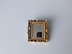 Goudkleurige poppenhuis spiegel, echt glas, 6.5 x 5.5 cm 🏠., Ophalen of Verzenden, Gebruikt, Poppenhuis
