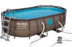 Opzetzwembad compleet met zandfilter en verwarming, 400 cm of meer, 80 tot 120 cm, Opzetzwembad, Zo goed als nieuw