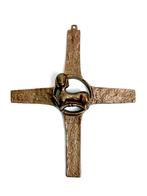 kruisbeeld brons messing, Antiek en Kunst, Antiek | Religie, Verzenden