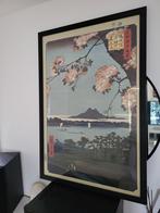 Mooie lijst Japanse prent Hiroshige Reproduct Mount Tsukuba, Ophalen, Zo goed als nieuw, 50 tot 75 cm, 75 cm of meer