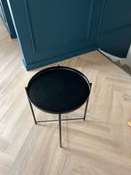 Bijzettafel Ikea - zwart - 10 p/s (2st), Huis en Inrichting, Minder dan 55 cm, Rond, Zo goed als nieuw, Hout