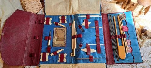 Oude Franse reis necessaire de couture *Marrie*, Antiek en Kunst, Curiosa en Brocante, Verzenden