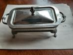 Vintage verzilverde houder (casselerol) op pootjes, Antiek en Kunst, Ophalen of Verzenden