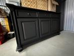 Dressoir zwart geverfd, Ophalen, Gebruikt, 150 tot 200 cm, Eikenhout