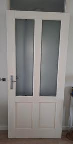 Binnendeur opdek 211,5 x 93/95 met glas, Doe-het-zelf en Verbouw, Deuren en Horren, Ophalen of Verzenden, Glas, Binnendeur, 200 tot 215 cm