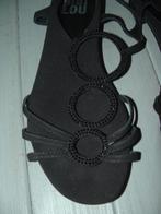 Bibi Lou feestelijke sandalen maat 38, leer, Kleding | Dames, Schoenen, Zwart, Bibi Lou, Zo goed als nieuw, Sandalen of Muiltjes