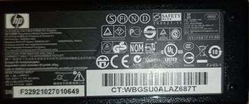 HP 18.5v 3.5A 7.4x5mm 65w oplader beschikbaar voor biedingen