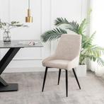 OPRUIMING! Eetkamerstoelen Bouclé / Stof | Nieuw, Huis en Inrichting, Stoelen, Overige kleuren, Metaal, Nieuw, Ophalen of Verzenden