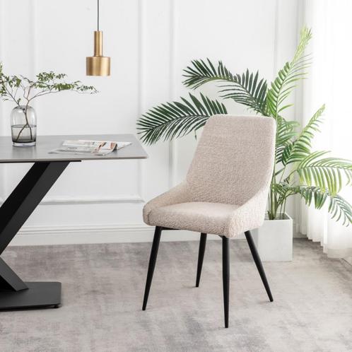 OPRUIMING! Eetkamerstoelen Bouclé / Stof | Nieuw, Huis en Inrichting, Stoelen, Nieuw, Vijf, Zes of meer stoelen, Hout, Metaal