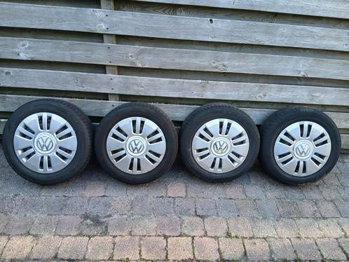 4 banden met stalen velgen  185/60R14, Auto-onderdelen, Overige Auto-onderdelen, Gebruikt, Ophalen of Verzenden