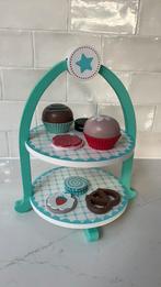 Houten etagere met taartjes, Ophalen of Verzenden, Gebruikt, Overige typen