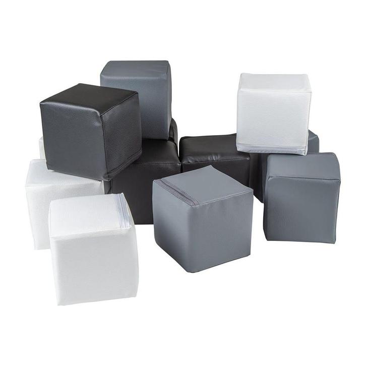 12 speelblokken - hoogwaardig foam - 15x15 cm - Zebra, Kinderen en Baby's, Speelgoed | Babyspeelgoed, Nieuw, Overige typen, Ophalen of Verzenden