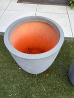 Capi Bloempot Rond Grijs 36x48cm, Tuin en Terras, Bloembakken en Plantenbakken, Ophalen, Tuin, Kunststof, Gebruikt
