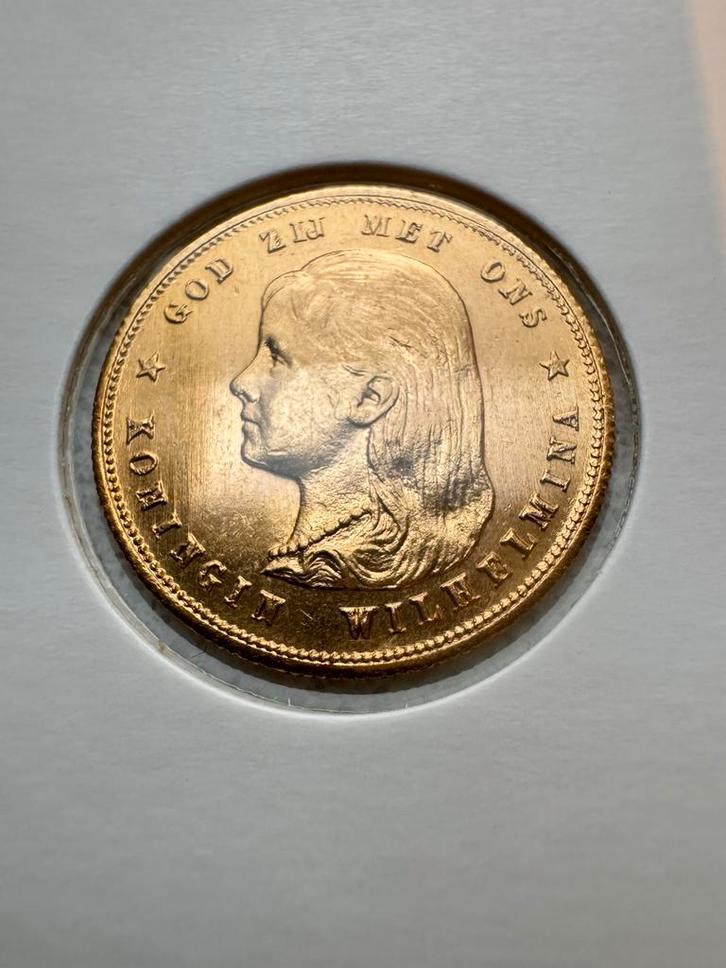 Gouden tientje Gulden Wilhelmina 1897/92, Postzegels en Munten, Munten | Nederland, Losse munt, 10 gulden, Koningin Wilhelmina