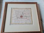 Oude kaart Leeuwarden 1867, ingelijst, Ophalen of Verzenden, 1800 tot 2000, Nederland