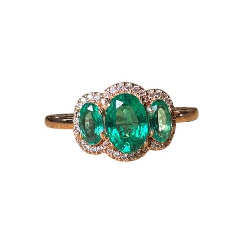 Pandora Three Stone Vintage Zilver Zirkonia Kristal Rosekleu, Sieraden, Tassen en Uiterlijk, Ringen, Zo goed als nieuw