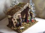 Houten bemoste kerststal met kerstgroep Italy, Diversen, Kerst, Ophalen, Gebruikt