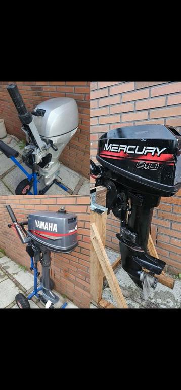 Honda 20 pk 4 takt, Mercury 15 pk 2 takt, Yamaha 4 pk 2 takt beschikbaar voor biedingen