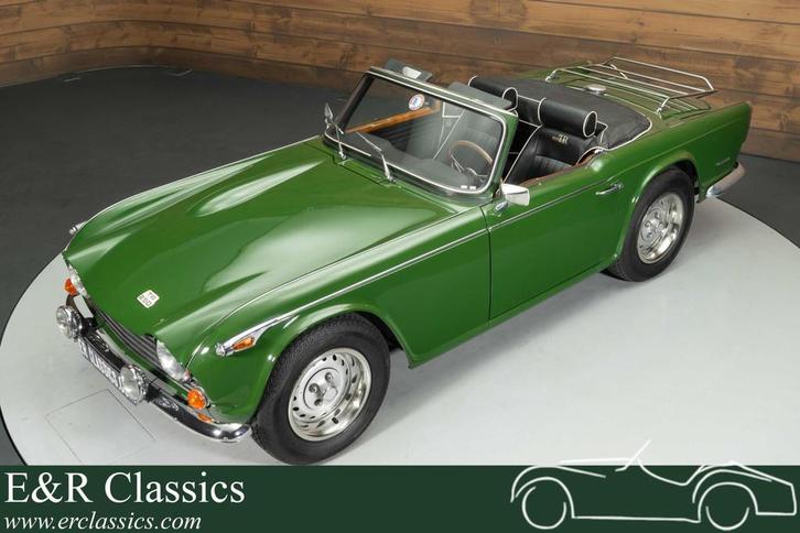 Triumph TR250 Cabriolet | 1967, Auto's, Oldtimers, Bedrijf, Te koop, Open dak, Triumph, Benzine, Cabriolet, Handgeschakeld, Groen