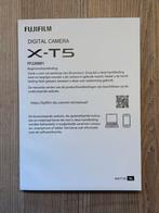 Fujifilm X-T5 Handleiding nederlandstalig, Boeken, Kunst en Cultuur | Fotografie en Design, Ophalen of Verzenden, Techniek