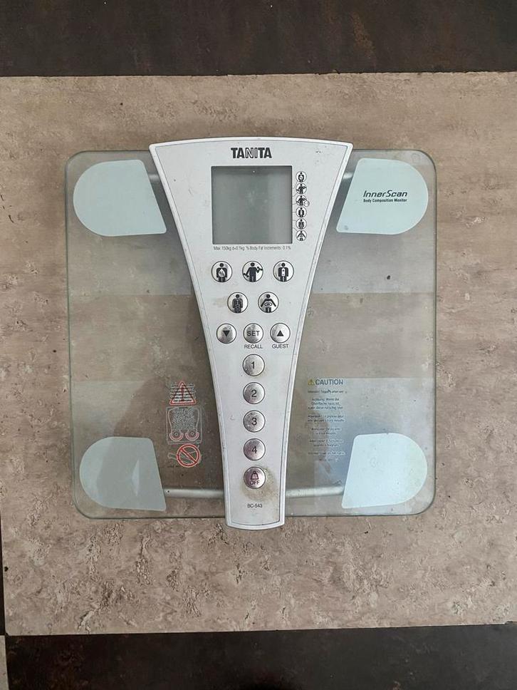 Tanita Lichaamsanalyse Weegschaal, Witgoed en Apparatuur, Weegschalen, Gebruikt, Digitaal, Personenweegschaal, 1 tot 500 gram