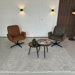 Fauteuil Lugo, Groen & Cognac uit voorraad leverbaar, Stof, Minder dan 75 cm, Nieuw, Ophalen of Verzenden