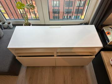 🤶 Witte IKEA BESTA kast met 2 lades (120x40x74) - afbeelding 3