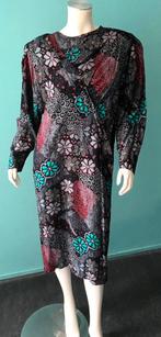 Vintage jaren 80 jurk gebloemd maat 44, Verzenden, Maat 42/44 (L), Vintage, Gedragen