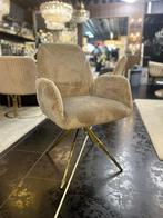 Eetkamerstoel eric kuster style velvet stof nieuw draaibaar, Huis en Inrichting, Stoelen, Ophalen of Verzenden, Nieuw, Zwart, Eén