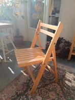 4 stuks houten klapstoelen, tuinstoelen, Tuin en Terras, Ophalen, Gebruikt