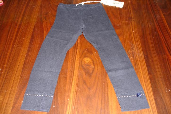 Monnalisa chic legging blauw met strass maat 122-128!, Kinderen en Baby's, Kinderkleding | Maat 122, Gebruikt, Meisje, Overige typen