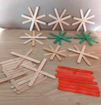 KERSTSTERREN GEMAAKT VAN IJSSTOKJES OM VERDER TE VERSIEREN, Verzenden, Zo goed als nieuw, Materiaal