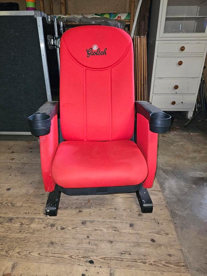 Bioscoopstoel Grolsch – Uniek exemplaar, Huis en Inrichting, Fauteuils, Nieuw, Ophalen