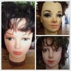 Diverse kappershoofden o.a. human hair en retro vintage, Ophalen of Verzenden, Huis en Inrichting