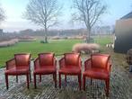 4 schapenleren eetkamerstoelen, Huis en Inrichting, Stoelen, Ophalen, Gebruikt, Bruin, Vier