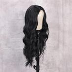 Zwarte Lange Golvende Pruik Zwart Haar Haren Dames Vrouwen, Verzenden, Nieuw, Pruik of Haarverlenging
