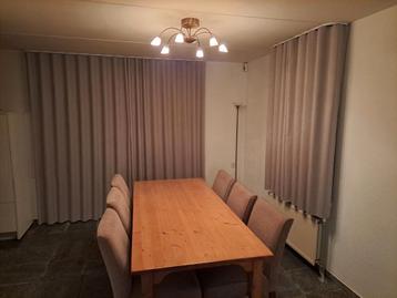 VENETA Overgordijnen Waveplooi zandkleur - Prachtige Staat! beschikbaar voor biedingen