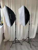 Bresser daglichtset 2x softboxen BR 224B, Audio, Tv en Foto, Fotografie | Fotostudio en Toebehoren, Ophalen, Gebruikt, Lamp of Flitsset