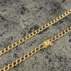 14k gouden ketting massief cuban schakel, Ophalen of Verzenden