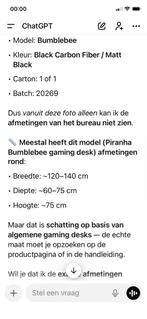 Nieuwe Game Desktop in Doos - Piranha Bumblebee, Ophalen of Verzenden, In hoogte verstelbaar, Nieuw, Bureau