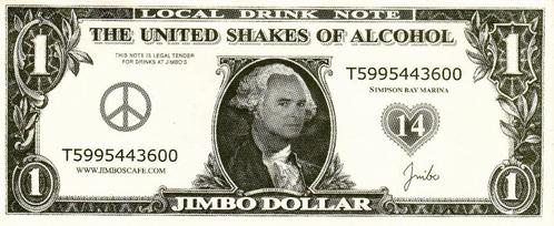 THE UNITED SHAKES OF ALCOHOL JIMBO DOLLAR, Postzegels en Munten, Bankbiljetten | Nederland, Euro's, Verzenden