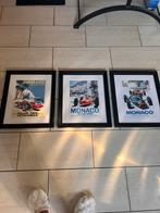 Te koop, set van 3 Monaco schilderijen, Ophalen of Verzenden, Zo goed als nieuw, Schilderij, Minder dan 50 cm